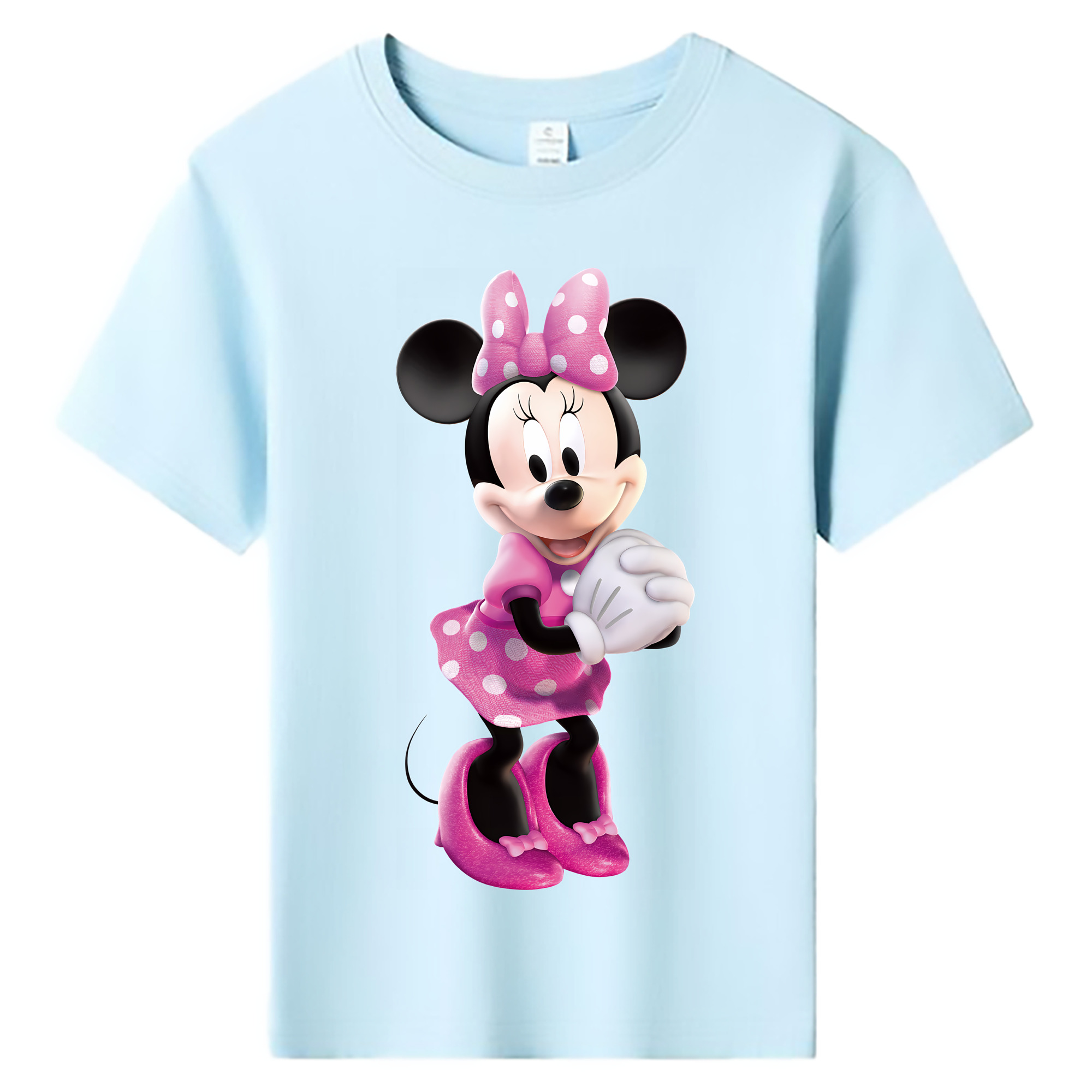 （画像用） ミッキーマウス Mickey Mouse 綿100％キッズTシャツ（フロントプリント）